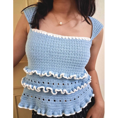 The Blueberry Ruffle Top The Blueberry Ruffle Top
